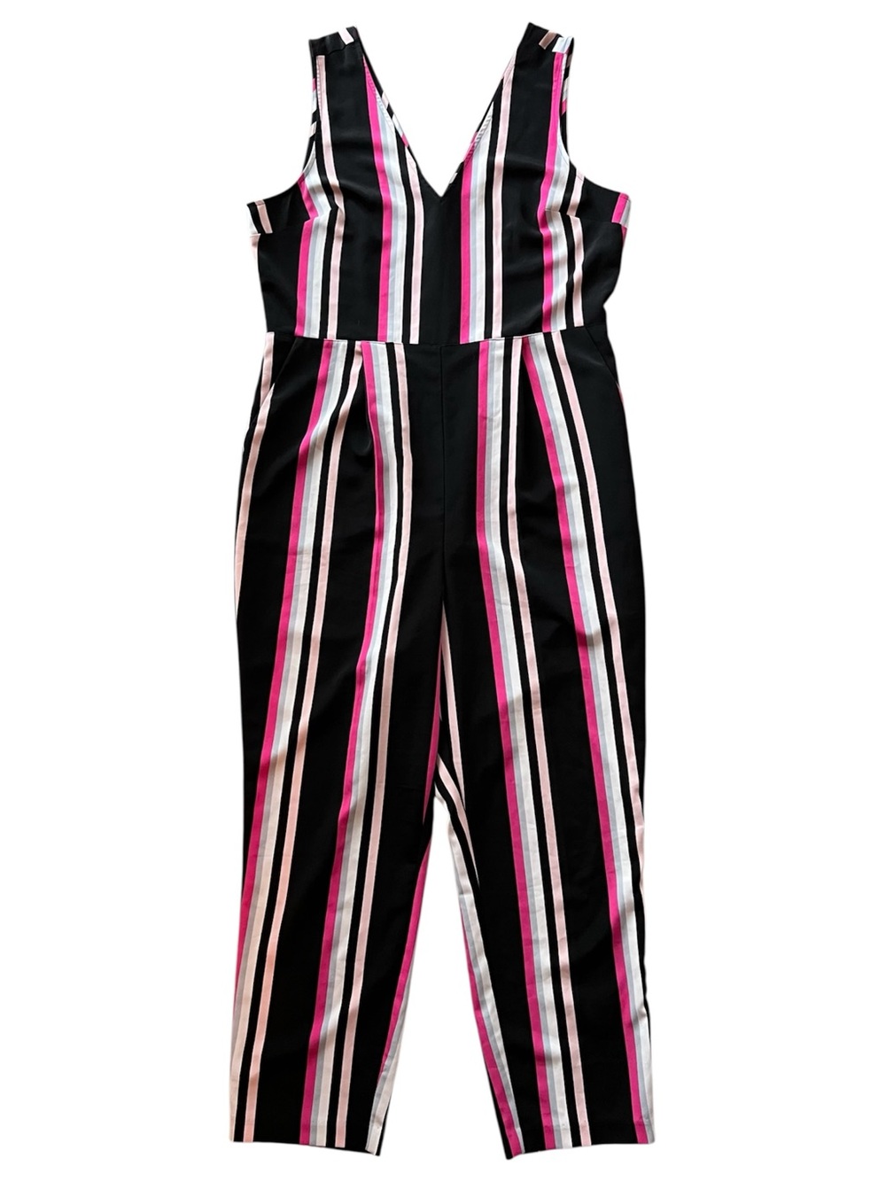 Express Striped Jumpsuit | Size Large - Picture 2 of 8